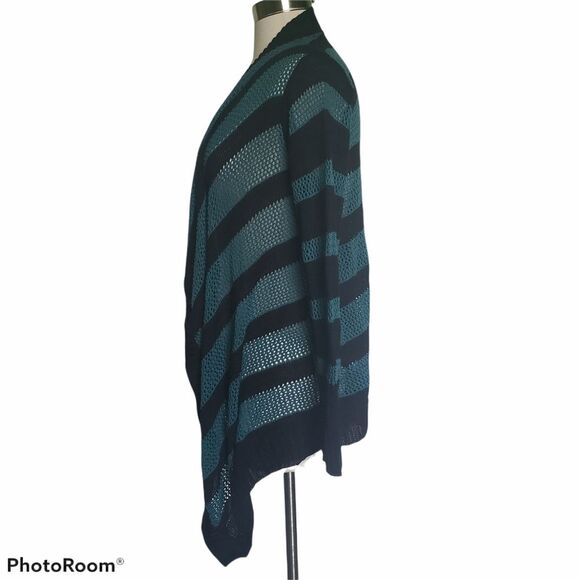 BONGO Striped Open Front Cardigan - XL - Picture 4 of 8